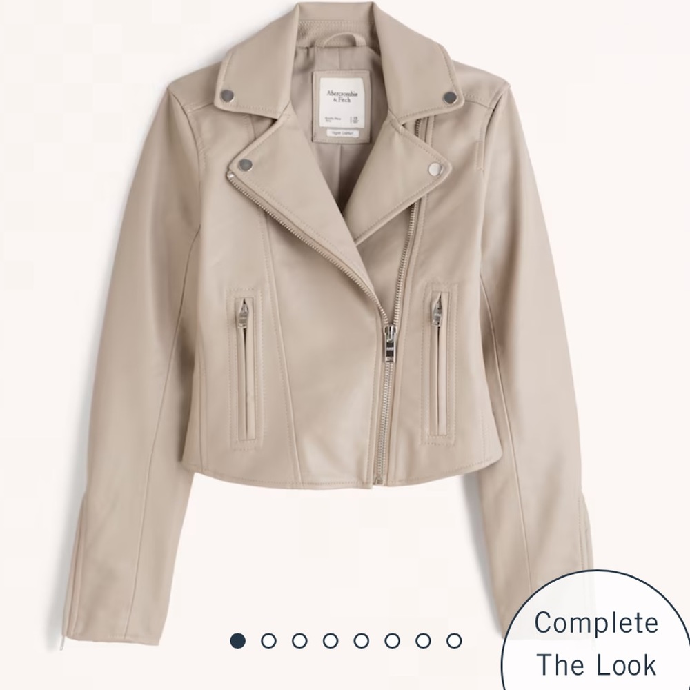 Abercrombie & Fitch Vegan Leather Moto Jacket - Picture 6 of 12